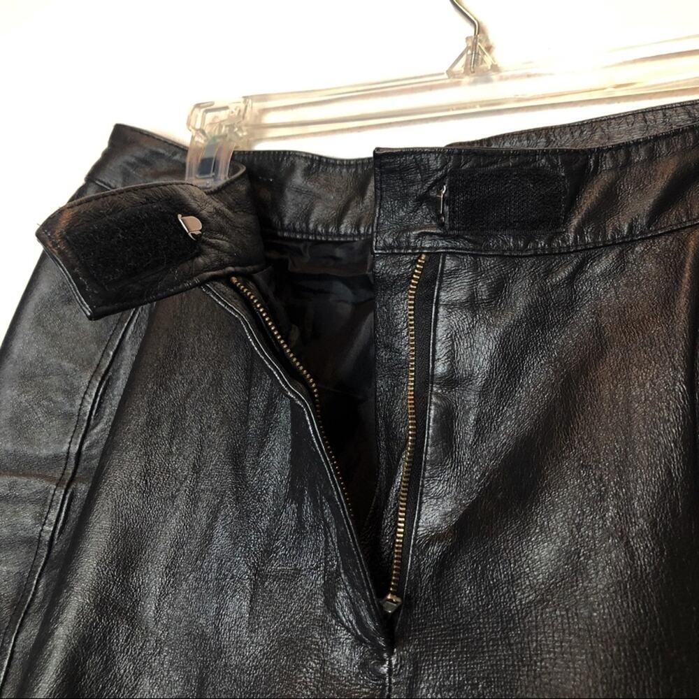 BAGATELLE Vintage 100% Leather Pants Straight Leg 90s Grunge - Picture 5 of 12